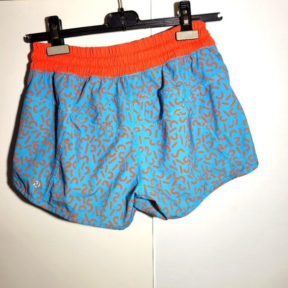 Lululemon speed short seawheeze special edition blue turquoise red squiggles 6 - Picture 3 of 6